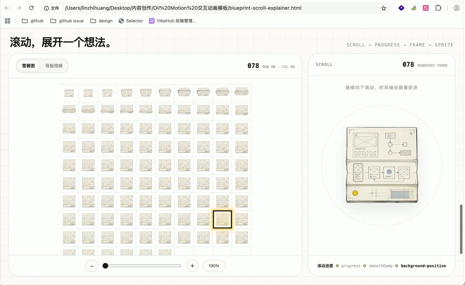 随页面滚动逐渐展开的动画效果