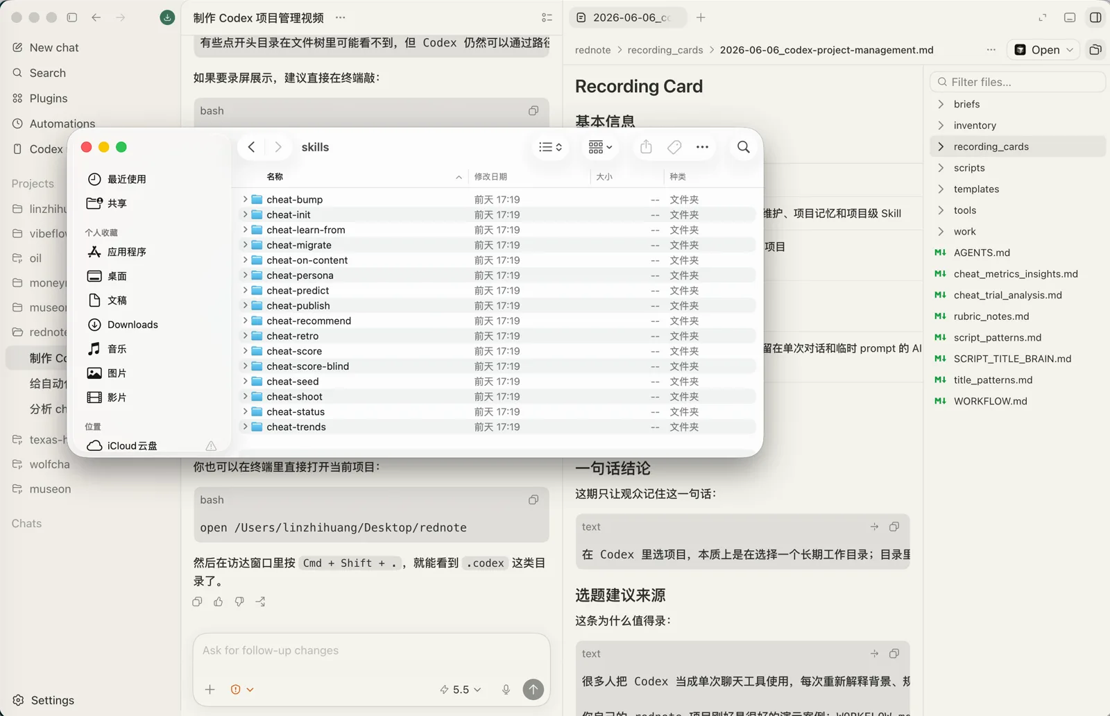 .codex/skills 里的项目级 Skill