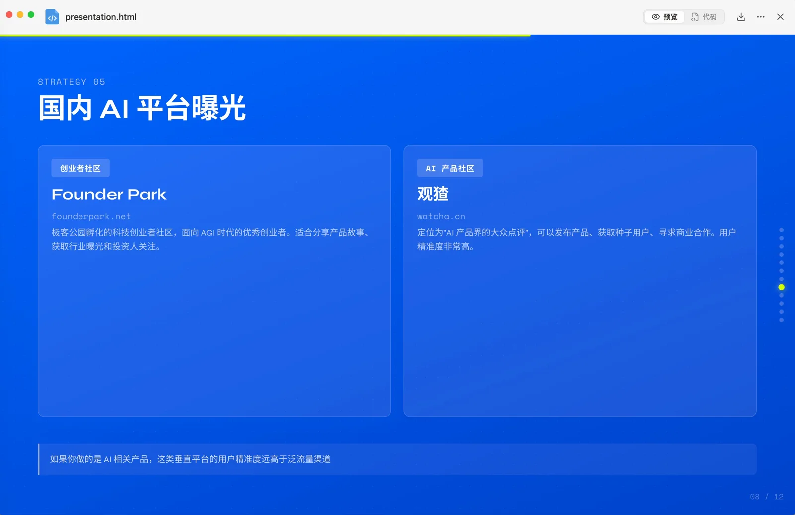 国内 AI 平台:Founder Park 和观猹