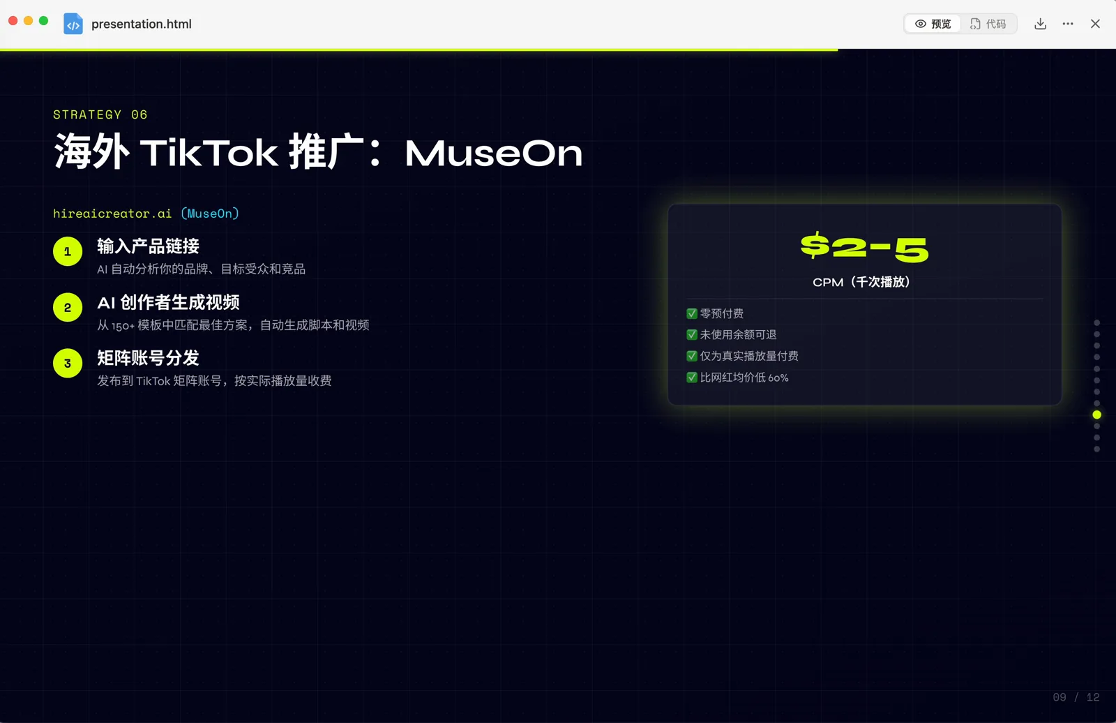 MuseOn 的海外 TikTok 推广模式