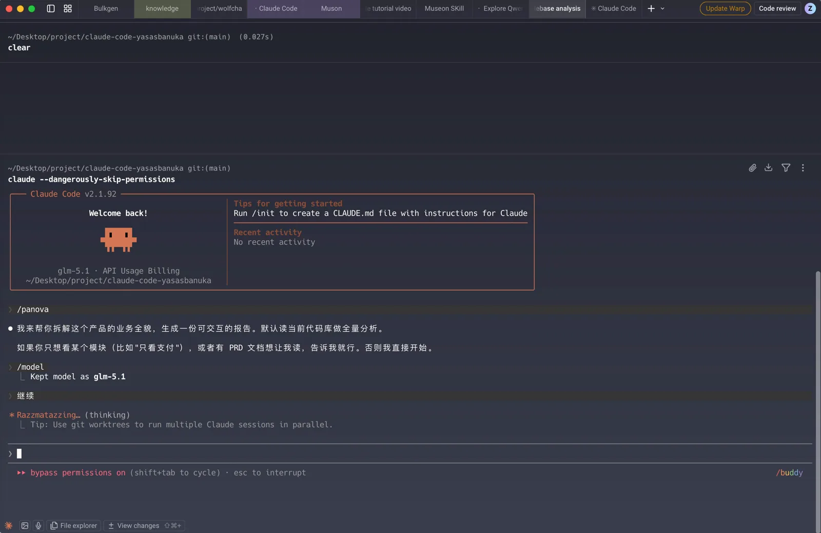 这次分析使用的模型是 GLM 5.1