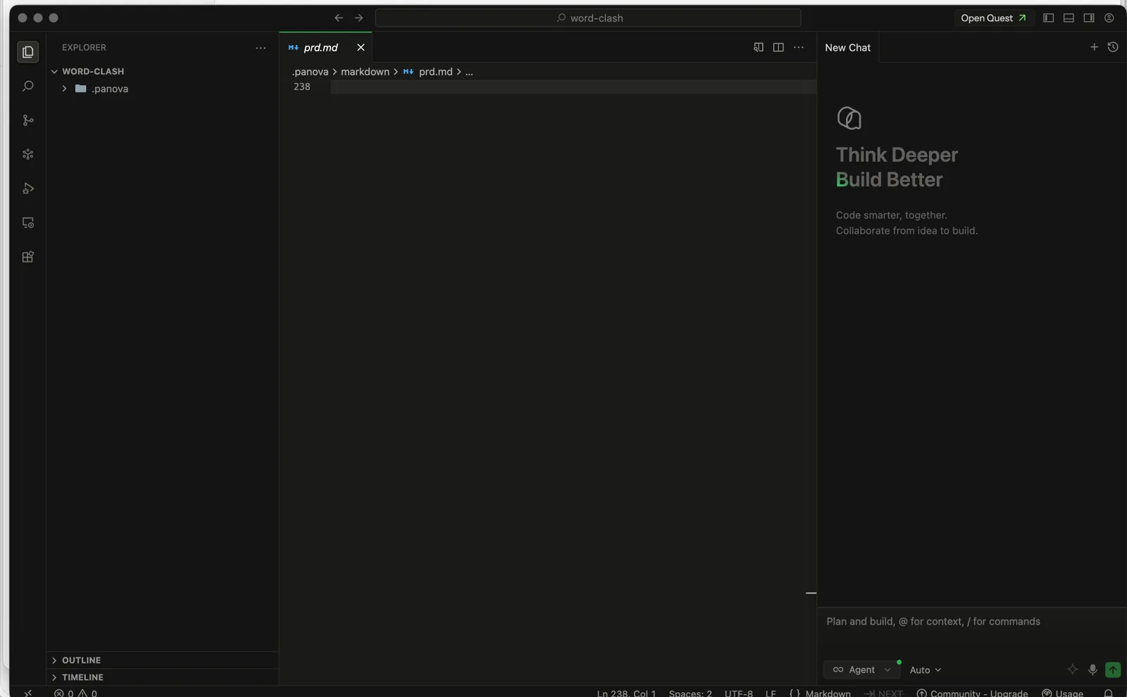 Qoder 类似 Cursor 的传统 IDE 页面