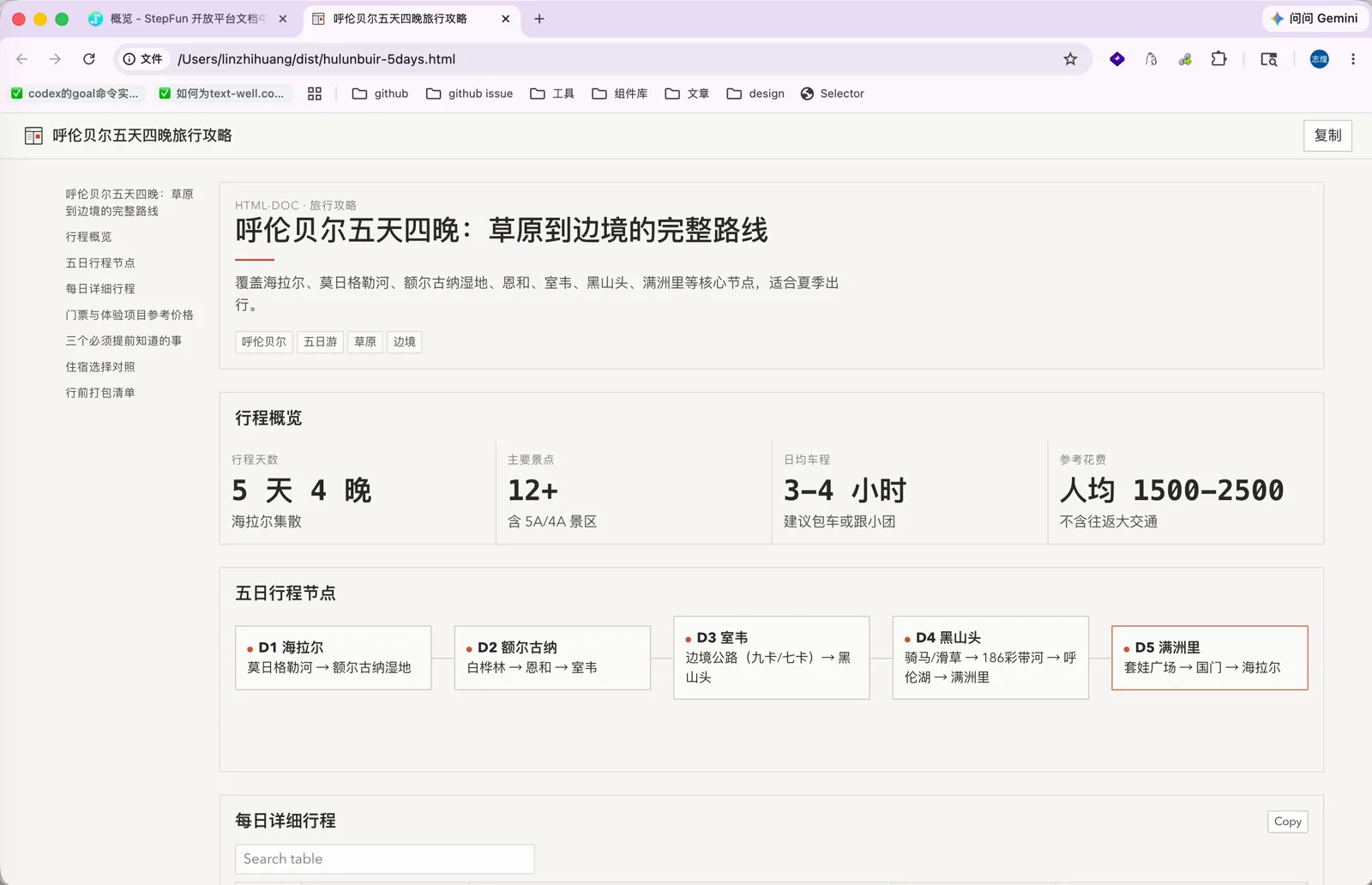 呼伦贝尔五天四晚旅行攻略