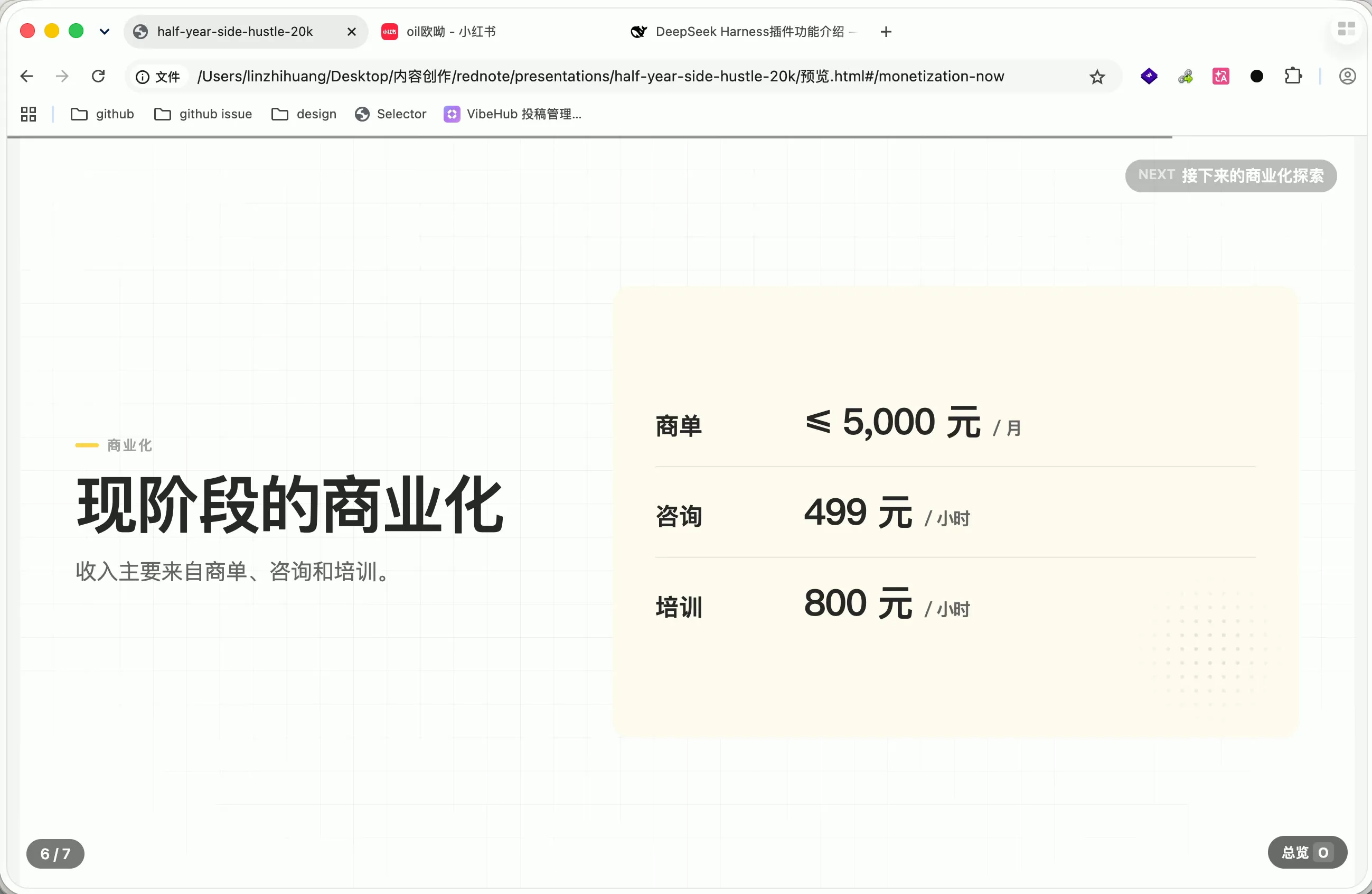 商业化收入的三个主要分支:商单、咨询与培训